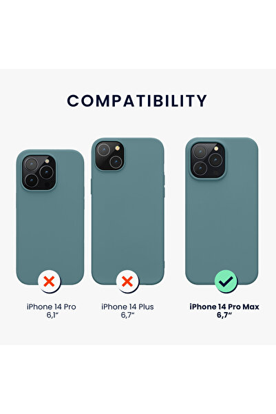 KWmobile Case for Apple iPhone 14 Pro Max, Silicone, Green, 59074.207