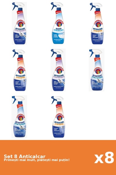 Chanteclair Set 8 Anticalcar Chanteclair: 2x Parfumat, 1x Stralucire, 3x Rapi...