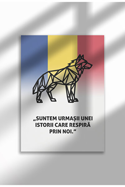 21mxm Canvas Poster with Romanian Patriotic Quote – Unframed on Matte Canvas - Descendants of History