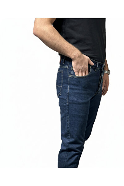 MYRAB DENİM Ανδρικό ελαστικό τζιν παντελόνι Indigo Regular Fit ελαστικό ύφασμα