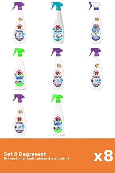 Chanteclair Set of 8 Chanteclair Degreaser: 3x Lavender, 1x Anti-Odor, 1x Bic...