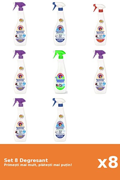 Chanteclair Set 8 Degresant Chanteclair: 2x Mosc Alb, 2x Bicarbonat, 1x Marsi...