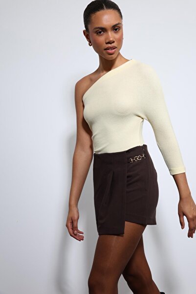 Antioch Yellow Asymmetrical Neckline Top