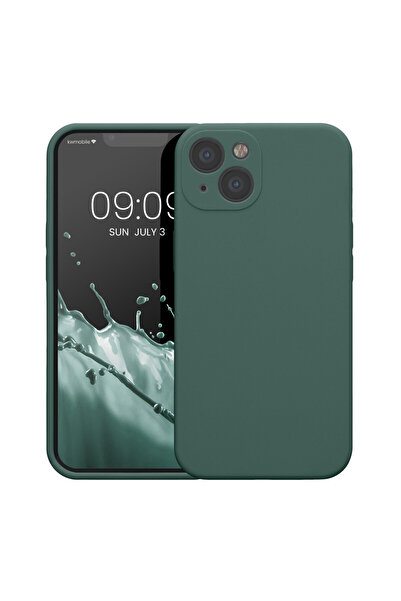 KWmobile Case for Apple iPhone 13, Silicone, Green, 59359.166