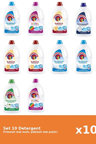 Chanteclair Set 10 Detergent Chanteclair: 3x Bicarbonat, 2x Color, 3x Marsili...