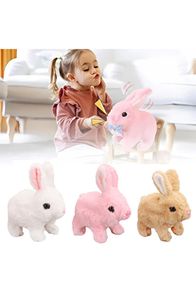 OEM Interactive Plush Bunny Toy, Walks, Makes Noise, 3 years+, White