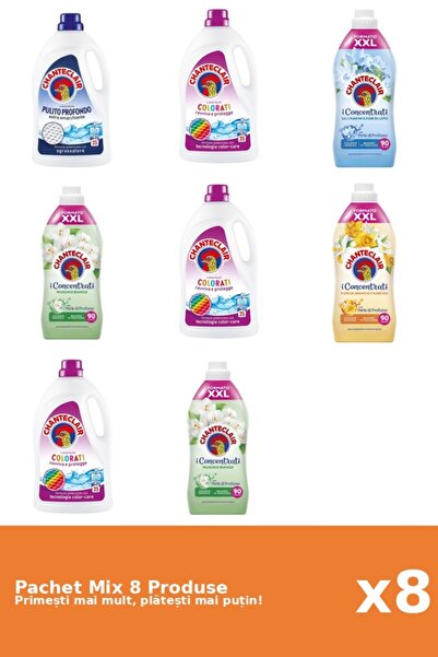 Chanteclair Set 8 Mix Chanteclair: 4 Detergent (Clasic, Color), 4 Balsam (Lot...