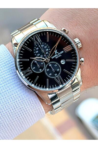 Daniel Klein Men's Wristwatch 30 Meters Water Resistant Steel Band + Bracelet Gift Vs.Blkt.0719