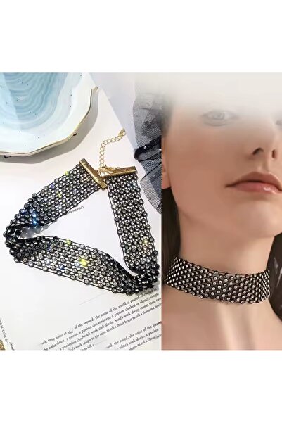 TakıConcept Rhinestone Tasma Choker Kolye Kadın Kolye