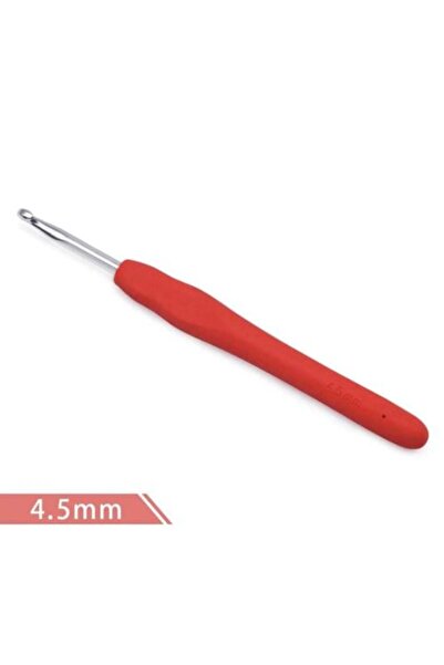 NEEDLE خطاف كروشيه بمقبض سيليكون طبي، مقاس الخطاف 4.5 مم، الكمية 1 قطعة