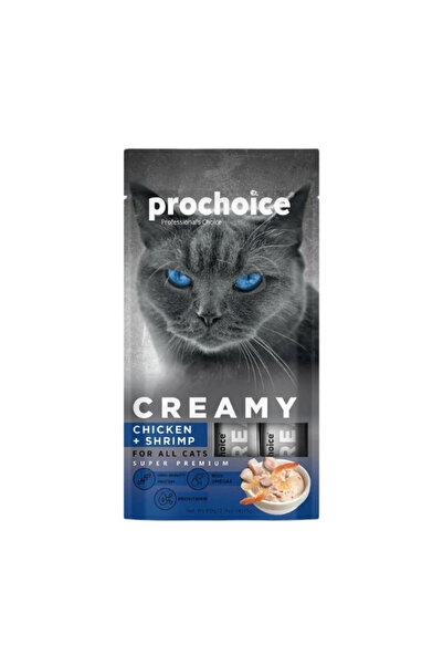 ProChoice Creamy Tavuklu ve Karidesli Sıvı Kedi Ödül Maması 1 Adet-4x15 Gr