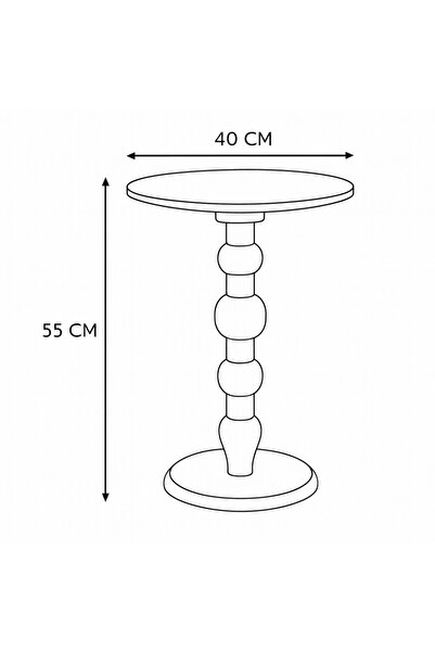 Vi Markets طاولة جانبية خشبية بتصميم دائري أنيق وقاعدة منحوتة