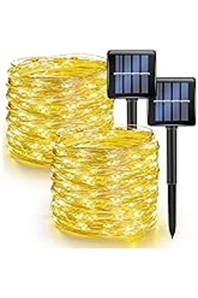 undefined Laitenom Solar Waterproof Outdoor LED Rope Lights 66ft 200 LEDs Warm White