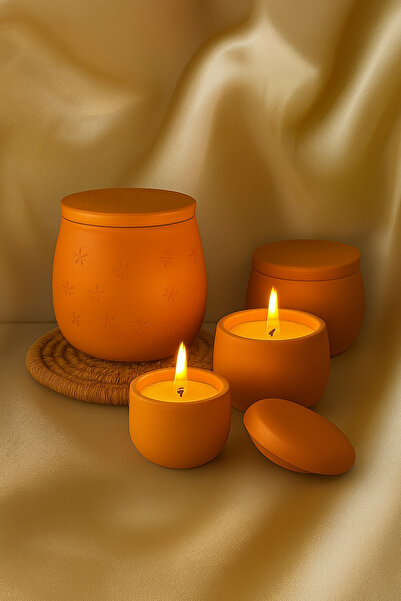 SİESPURE 4'lü Kavanoz Mum seti