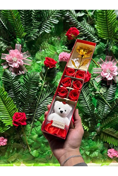 Nobrand Romantik Gül ve Peluş Ayıcık Hediyelik Seti