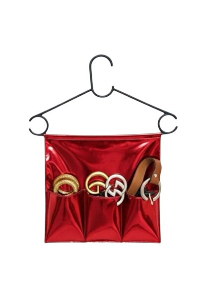 Gendesign Multi-Purpose 3-Section Hangable Makeup, Belt and Jewelry Organizer