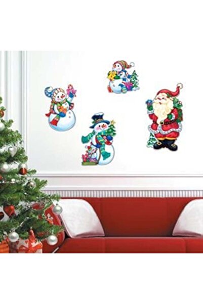 IRO Christmas Decorative Stickers - Colorful Figures & Santa Claus 27.5 x 42 cm