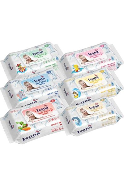 Meven Set Beauty مناديل مبللة متعددة الألوان للأطفال من أكونا - 80 × 5 عبوات