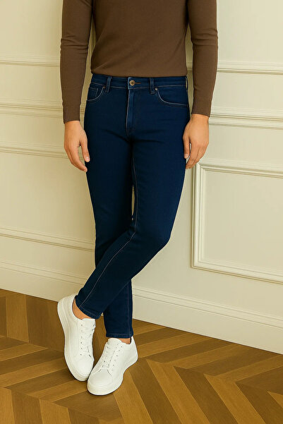 comstar Чоловічі базові бавовняні вузькі джинси темно-синього кольору
