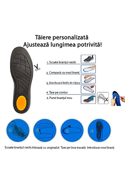 miraza Orthopedic Insoles Heel Support, Shock Absorption, Soft Cushions, Posture Correction, 41-43