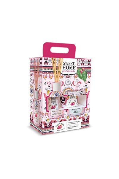 Sweet Home Set cadou odorizant de cameră cu bețișoare și lumânare parfumată, ...