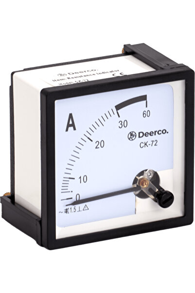 DEERCO Analog Ampermetre 72x72 30A