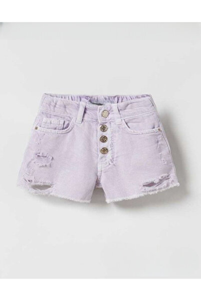 SmallTouch Kız Çocuk Yırtık Detaylı Kot Şort