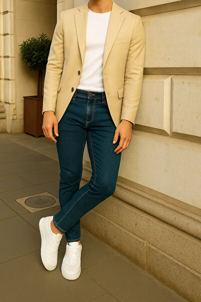 comstar Men's Cotton Slim Fit Blue Jeans