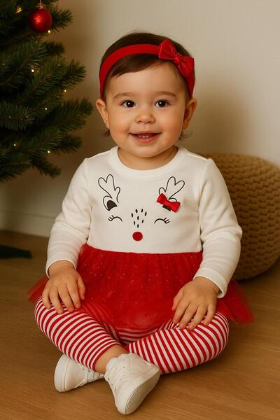 GMG Baby Baby Girl New Year Themed Tutu Dress - Tayli 3-Piece Set