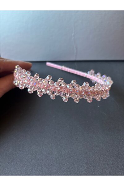 Store Gelin tacı Gelin aksesuar özel gün tokası boncuklu pembe taç