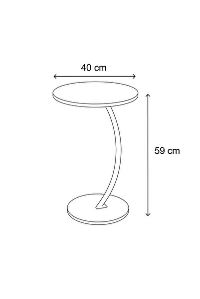 Vi Markets طاولة جانبية عصرية تتميز بسطح خشبي وقاعدة معدنية دائرية أنيقة