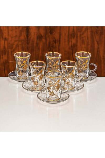 Almarjan Vacuum Flask Set 20-Piece Matt Black & Gold