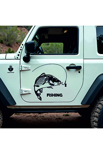 StickITsibiu Fishing – 4×4 Off-Road Car Sticker – Dimensions 70x64 cm.