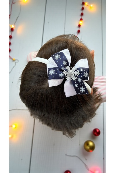 MeloKids New Year's Crown, New Year's Brooch, Snowflake Blue and White Crown