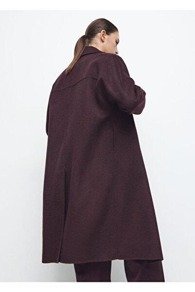 MANGO Woman El yapımı oversize yün palto