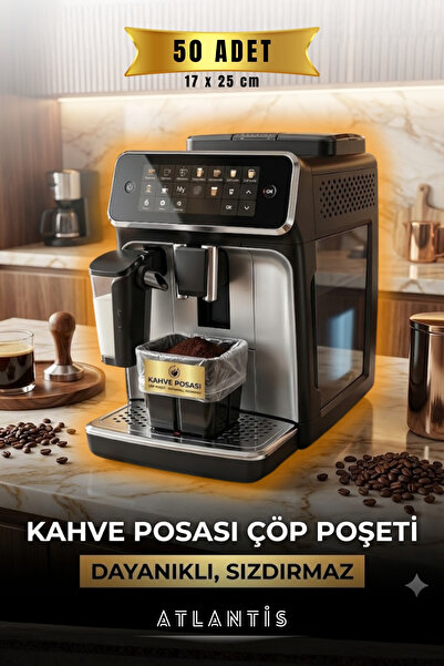 Atlantis Makine Kimya Temizlik كيس حاوية القهوة لماكينة الإسبريسو 50 قطعة (17...