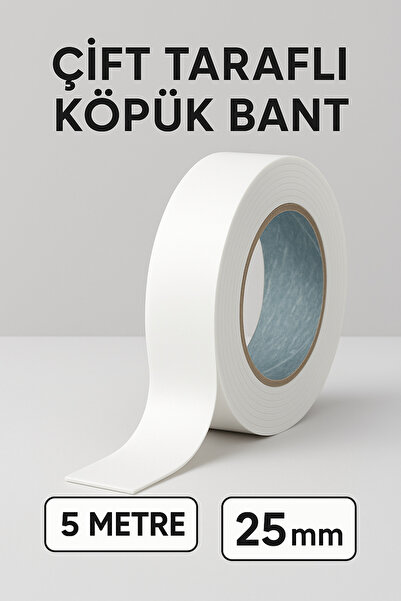 ANI OFİS KIRTASİYE A K Çift Taraflı Köpük Bant 5 Metre – 25mm Genişlik | Süpe...