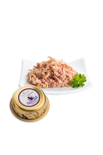 nuevo نيوفو طعام رطب لقطط المعقمة بالديك الرومي واللحم 85 غ صناعة المانيا