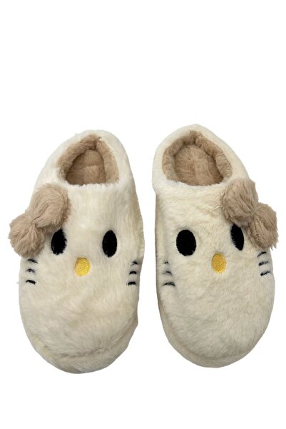 ALB TERLİK AYAKKABI SAN. TİC. LTD. ŞTİ. Ribbon Detailed Hello Warm Women's House Slippers Plush