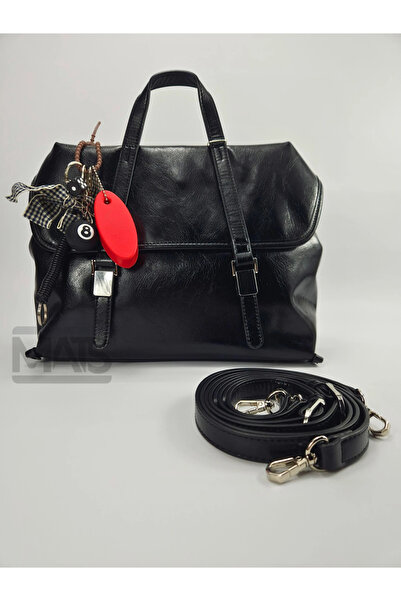 DSN Retro Suni Deri Slyah Sırt Ve El Çantası
