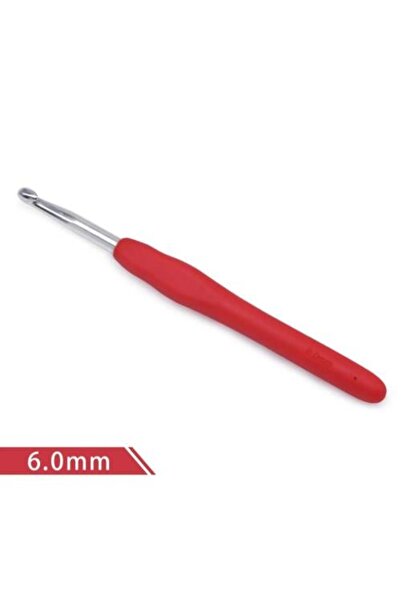 Gerenic سنارة كروشيه بمقبض سيلكون طبي مقاس 6 ملم