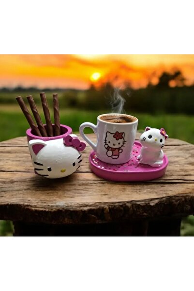 Renklerin Atölyesi Hello kitty sunumluk seti(fincanı baskılı)