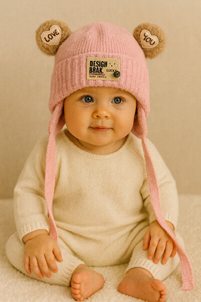 greenmoss Dış Kısmı Örme İç Kısmı %100 Pamuk Bebek Bere