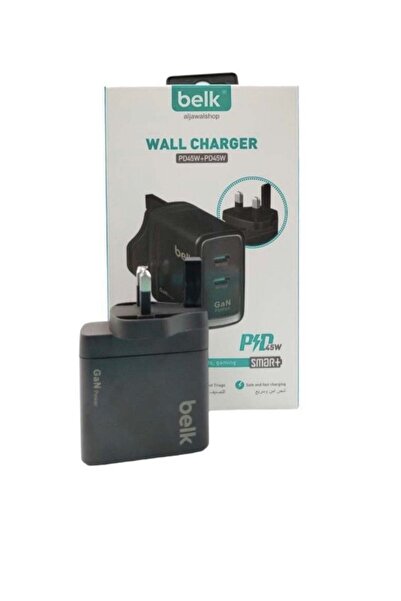 Belk شاحن حائطي ثلاثي PD بقوة 45 وات - منفذان للشحن السريع