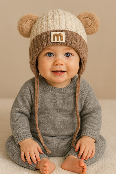 greenmoss Knitted Outer Part, 100% Cotton Inner Part Baby Beanie