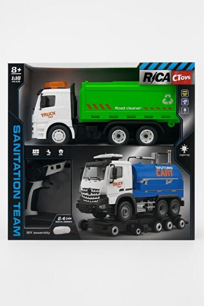 ctoy Constructo RC Sök-Tak Çöp Kamyonu – USB Şarjlı 1:18 Mühendislik Oyuncak ...