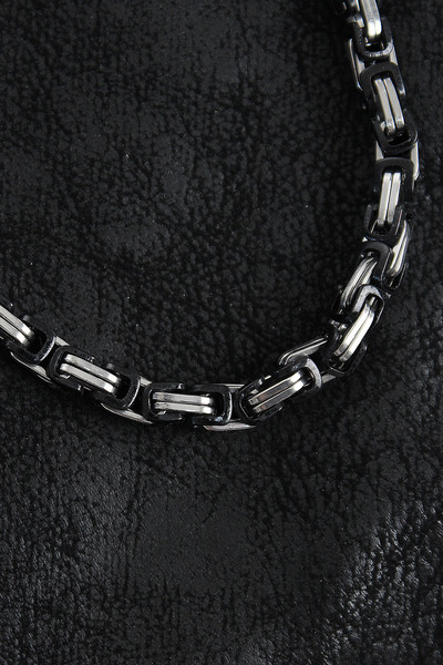 Lisinya 316L Steel King Chain Model Silver Color Men's Necklace -