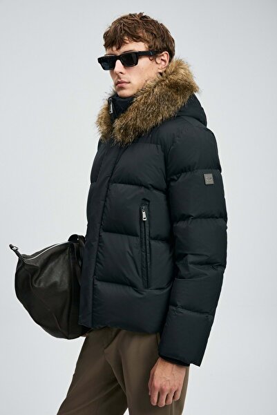Lufian 112120252 Josep Kaz down Men's Coat Black