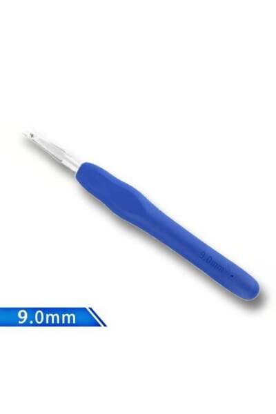 Gerenic سنارة كروشيه بمقبض سيلكون طبي مقاس 9 ملم