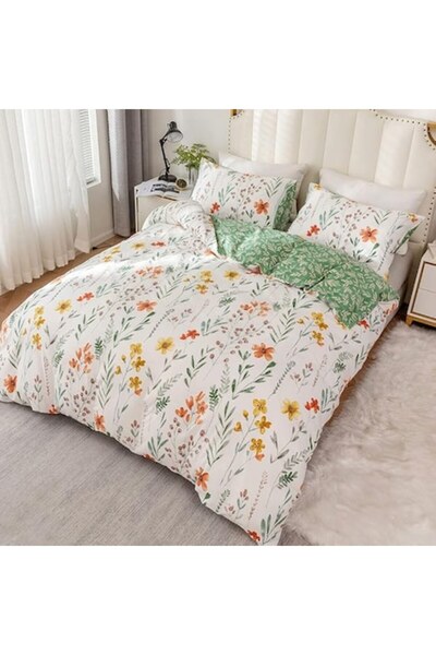 OEM CANNOA Bed Linen, 220x240 cm cotton, multicolor floral print, duvet cover, 2 pillowcases 80x80